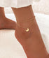 Dainty Gold/Silver Anklet for Women 14K Gold Plated Layered Satellite Beads Heart Anklets Layering Rhinestone Cubic Zirconia Ankle Bracelets Minim...