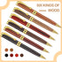 Yeaqee Luxury Wood Ballpoint Pens 1.0mm Elegant Fancy Writing Pens Wooden Black Ink Pens Graduation Gift Pen for Men Women Employee Teacher Journa...
