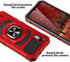 TJS Compatible for Cricket Debut S2 Case, AT&T Calypso 4 Case, Metal Ring Magnetic Support Kickstand Heavy Duty Drop Protection Cover Phone Case (...