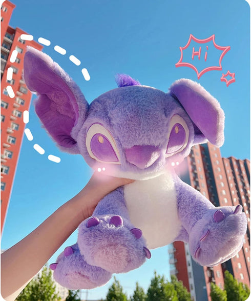 OSOCU® 10" Jumbo Purple Stltch Plush - Violet Little Monster Stuffed Animal - 100% Polyester Anime Plushies Pillow - Embroidered Stitching - Skin-...