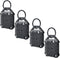 DOVICK- Waterproof Airtag Keychain Holder Case,Screw Full Cover Compatible with Apple Air Tag Tracker Key Ring 4 Pack Black......