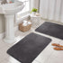Yancorp Shaggy Bathroom Rugs 15x23 Small Plush Thick Bathroom Rug Extra Soft Bath Mat for Non Slip Machine Washable Bathroom Carpet Microfiber Abs...