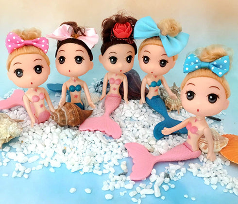 10 Pcs Mermaid Figurines, Mermaid Doll Cake Toppers, Mermaid Figure Collection Playset, Ocean Princess Toy, Birthday Cake Decoration...