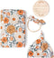 Baby Girl Newborn Receiving Blanket Swaddle Blanket Beanie Hat Wooden Card Set Baby Swaddle Nursery Swaddle Wrap...