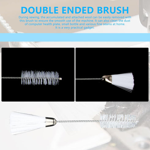 Essential Sewing Machine Cleaning Kit 12Pcs Includes Durable Tweezers Double Headed Lint Brush 4Pcs Short Screwdrivers,Seam Rippers|Sewing Machine...