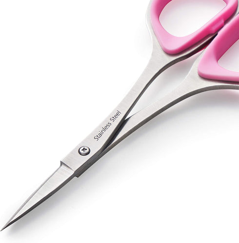 Beaditive Sewing and Embroidery Scissors Set (2 Pc.) Curved and Straight, Sharp, Stainless-Steel Design | Precision Tips, Ergonomic Rubber Handle ...