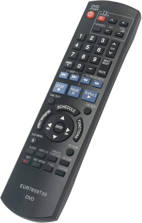 EUR7659T50 Replaced Remote Control fit for Panasonic DVD Recorder Diga DMR-EZ17 DMR-EZ17K DMREZ17 DMREZ17K DMR-EZ17P...