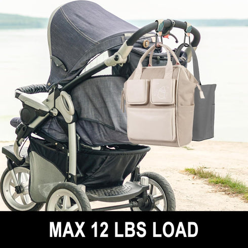Baby Stroller Hooks for Hanging Bags, Universal Stroller Clips Stroller Accessories Hook Mommy Hook for Stroller, Diaper Bag, Shopping Bag, Purse,...