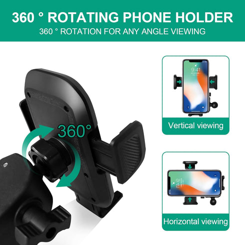 Golf Cart Phone Holder for EZGO/Club Car/Yamaha, Phone Mount for iPhone,Google Pixel, Galaxy,Universal Phone Holder with 360° Rotatable Adjustable...