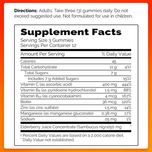 Emergen-C Elderberry Gummies, Elderberry Immune Support Natural Flavors with High Potency Vitamin C, 36 Count...