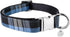 Dashin' Dogz Large Blue Bowtie Dog Collar with Detachable Bow Tie for Girl or Boy Dogs Comfortable Plaid Pattern, Fully Adjustable, Great Pet Gift...