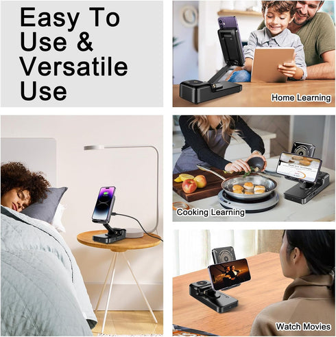 Gifts for Men Women, Bluetooth Speaker with Wireless Charging & Phone Stand, HD Surround Sound Speaker, Cool Gadget Gifts for Men Women Dad Mom Bi...