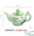DELIFUR Celadon Handcrafted Porcelain Tea Set Lotus Theme Porcelain Tea Pot Covered Teacup Gongdao Cup From China (Lotus Tea pot)...
