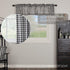 VHC Brands Annie Buffalo Check Cotton Farmhouse Kitchen Curtains Rod Pocket 16x72 Valance, Black...
