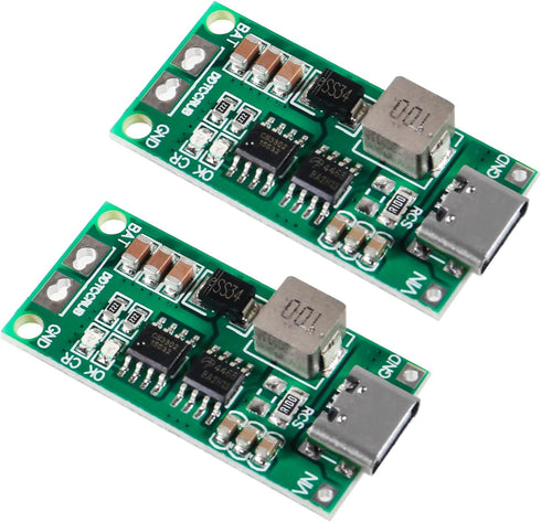 2PCS Type C BMS 2S 3S 4S 1A 2A 4A 18650 Lithium Battery Charger Board USB C Step-up Boost Module for Li-Po Polymer Power Bank (3S 4A)......