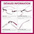 3 Pack Rimless Reading Glasses for Women Blue Light Blocking Readers Tinted Edge Spring Hinge Pattern Print Arm Eyeglasses Mix 2.00...