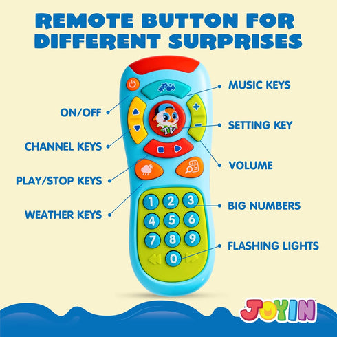 JOYIN My Learning Remote and Phone Bundle with Music, Fun Smartphone Toys for Baby, Infants, Kids, Boys or Girls, Holiday Stocking Stuffers, Birth...
