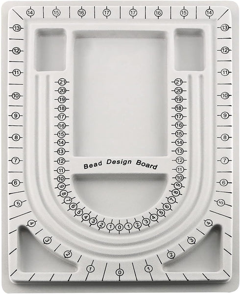 1Pc Bead Tray Necklace Design Board 32x24cm Gray Flocked Bead Design Board for Jewellery Making...