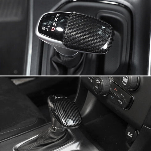Compatibility with Charger 2015+ Car Center Gear Shift Knob Cover Accessories Black Carbon Fiber Paint......