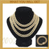 FUNOJOY Cuban Link Chain Jewelry Sets for Women Rhinestone Hoop Earrings Necklace Bracelet Set Bling Diamond Hip Hop Jewelry for Women Girls...