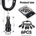 Upgrade 12Pcs Bit Holder With Black Carabiner 1/4 inch Hex Shank Aluminum Alloy Screwdriver Bits Holder Light-weight Quick-change Extension Bar Ke...