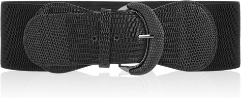 Women Wide Elastic Belt, Adjustable Stretch Waist Belt Vintage Chunky Waistband Stretchy Cinch Belt for Dress Jean...