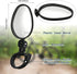 Hestya Bike Mirror 360 Degree Adjustable Safe Rotatable Handlebar Mirror Bicycle Mirror Cycling Rear View Mirror Shockproof Acrylic Convex Mirror ...