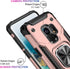 IKAZZ for Galaxy S9 Case,Dual Layer Soft Flexible TPU and Hard PC Anti-Slip Full-Body Rugged Protective Phone Cover with Magnetic Kickstand Rose G...