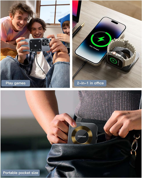 ?????????????? 2 in 1 Wireless Charging Station Magnetic Detachable, Wireless Magnetic Charger for Apple, Compatible with iPhone 15/14/13/12, Airp...