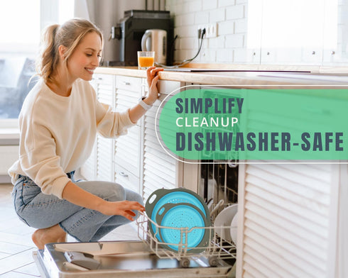 Ultimate Kitchen Strainers Set of 2 - Collapsible Silicone Colanders For Easy Storage by Comfify - Use with Pasta & Veggies or as a Fruit or Berry...