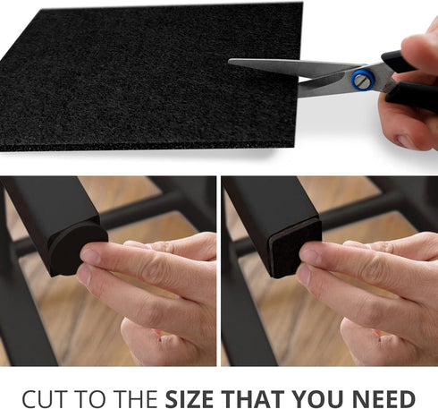 Felt Furniture Pads X-PROTECTOR 8 PCS - Premium 6” x 4 3/8” Heavy Duty Black Felt Sheets! Cut Large Furniture Pads to The Size You Need - The Best...