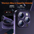 2 Pack Camera Lens Protector for iPhone 15 Pro Max/iPhone 15 Pro/iPhone 14 Pro Max/iPhone 14 Pro, Aluminum Alloy Sapphire Glass Camera Cover Scree...