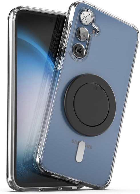 ENCASED Clearback Case Designed for Samsung Galaxy S23 FE Case with Magnetic Phone Grip (Compatible with MagSafe) Clear...