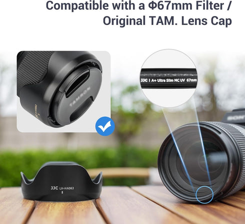 Lens Hood for Tamron 28-75mm f/2.8 Di III VXD G2 (Sony E) (Model A063),Reversible Lens Shade Replace Tamron HA063 Bayonet Hood,Compatible with 67m...