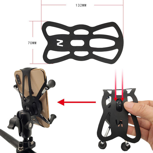 Phone Mounts Tether Compatible with RAM Mounts X-Grip - Elastic Rubber X Web Grip for Motorcycle/Bicycle Strap Compatible with UN7 UN10 UN12 Phone...