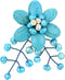 Nature Loving Simulated Turquoise-Cultured Freshwater Pearl Floral Drape Pin Brooch...