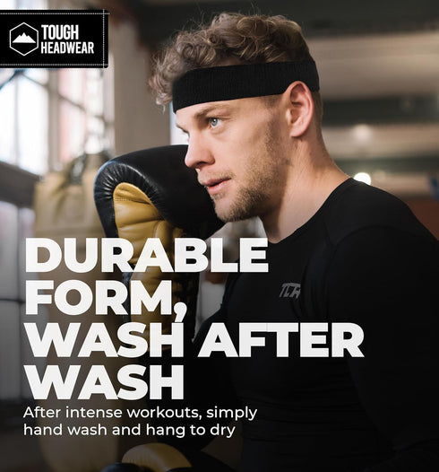 Running Headbands for Men and Women - Athletic Sweatband - Terry Cloth Bands for Basketball, Tennis, Football, Gym, Running, Cosplay & Costumes...