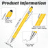 12 Pieces Ballpoint Pen with Stylus Tip, 1.0 mm Black Ink Metal Pen Stylus Pen for Touch Screens, 2 in 1 Stylus Ballpoint Pen (Yellow and Silver)....