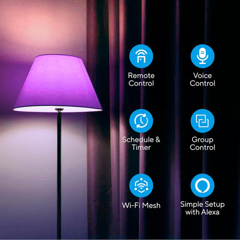 Smart Light Bulbs, 1100 Lumen, 90+CRI WiFi Mesh & Bluetooth Color Changing A19 Light Bulb, 16 Million DIY Colors RGB Light Bulbs, Work with Alexa,...