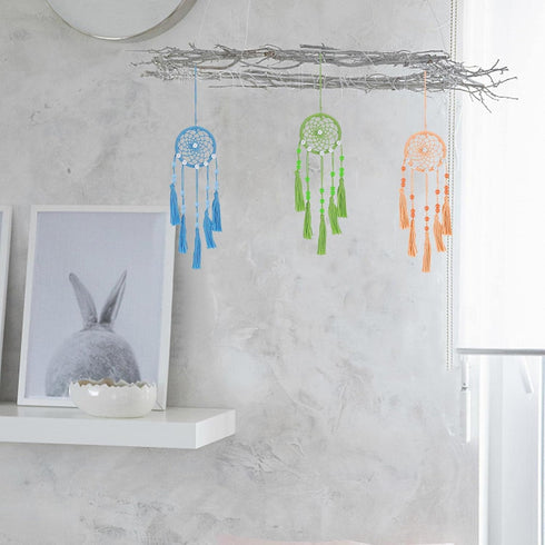 6 Set Mini Dream Catcher Kit DIY Dream Catcher Making Kit Rainbow Color Handmade Small Dream Catcher for Bag Pendant Car Interior Backpack Charm...