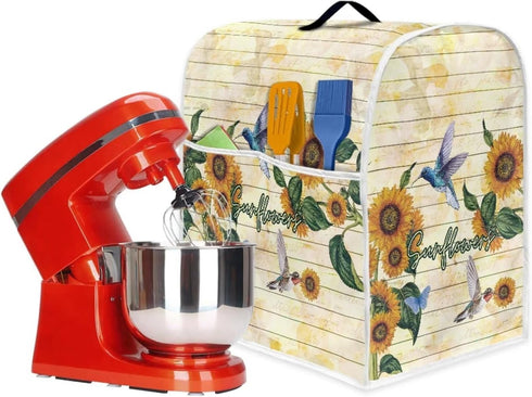Sunflower Bird Plank Mixer Cover L Size Stand Mixer Cover Kitchen Mixer Assecories to Keep Clean & Safe Kitchen Appliance Organizer Bag Coffee Mak...