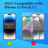 2 Pack Compatible with iPhone 15 Pro Privacy Screen Protector, Full Coverage Mirror Anti-Spy Anti Blue Electroplated Purple Gradient Colorful Temp...