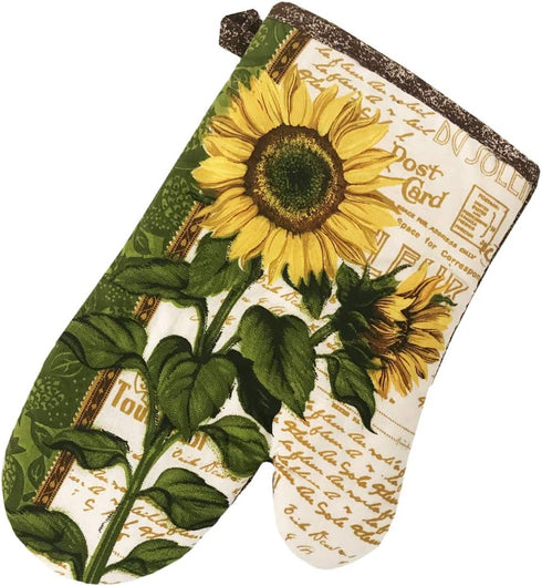 Lobyn Value Packs Kitchen Towel 5 Piece Linen Set 2 Towels 2 Pot Holders 1 Oven Mitt (Sunflower 2)...