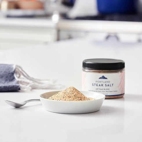 Portland Salt Co. Steak Salt & Spice Blend – SPG Seasoning - Savory Mix of Sea Salt, Pepper & Garlic - Signature All-Purpose Gourmet Rub - Non-GMO...