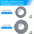 Universal Zero Gravity Chair Repair Cord Kit, 4 Pack Replacement Elastic Cords Repair Tool Kit for Repairing Zero Gravity Chair, Recliners (Silver...