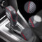 Compatible with DIY Genuine Leather Carbon Fiber Texure Gear Shift Knob Cover Interior Accessories Protective Cover for Ford Focus Mondeo Fusion E...