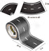PlayTape Tape and Curves for Toy Cars - 1 Roll of 30 ft. x 2 in. Black Road + 1 Roll of 36 Curves...