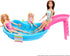 Barbie Doll & Pool Playset, Brunette in Seafoam Blue One-Piece Swimsuit with Pool, Slide, Towel & Drink Accessories...