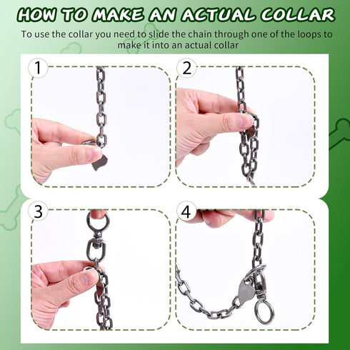 Stainless Steel Collars, Dog Training Chain Collar with Swivel, for Medium Large Giant Breed(3.0MM, 16IN 20lb-30lb)...
