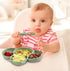 PandaEar 2 Pack Silicone Suction Plates for Baby, Divided Unbreakable Toddler Plate with 2 Pack Spoons for Self Feeding, Babies Utensils Feeding S...